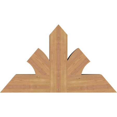 Ekena Millwork Richland Timber Gable Bracket, Western Red Cedar, 36"W x 21"H x 5 1/2"D x 5 1/2"F, 14/12 Pitch GBW036X21X0606RIC00SWR